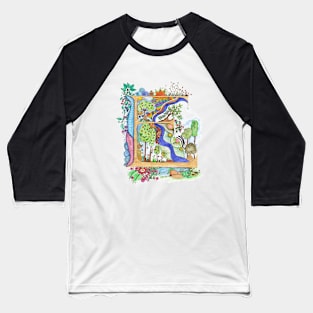 E - an illuminated letter Baseball T-Shirt